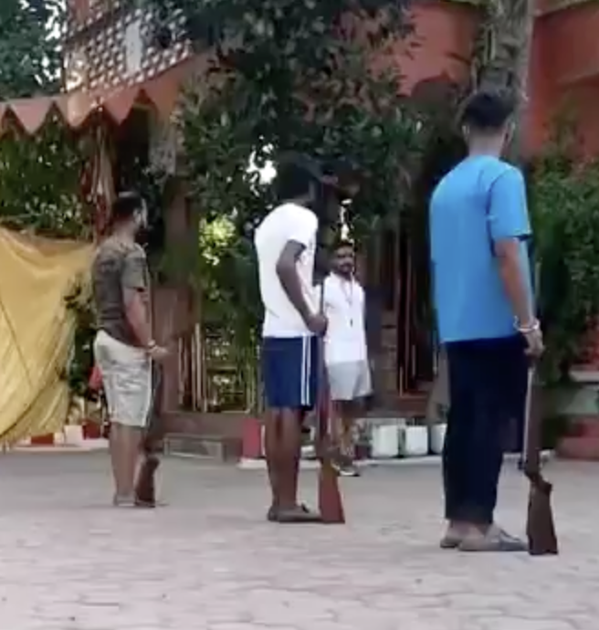 Vishwa Hindu Parishad-Bajrang Dal organized weapon training for its member in Sehore