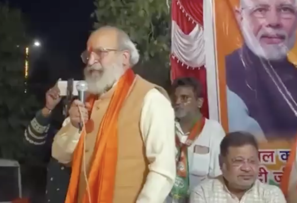 BJP leader Jai Bhagwan Goyal delivers hate speech in Delhi