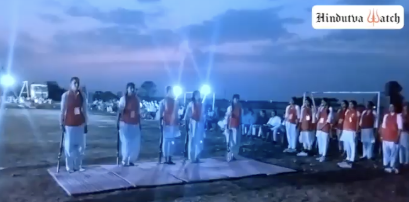 Durga Vahini organized weapons training for hundreds of girls in Nagda