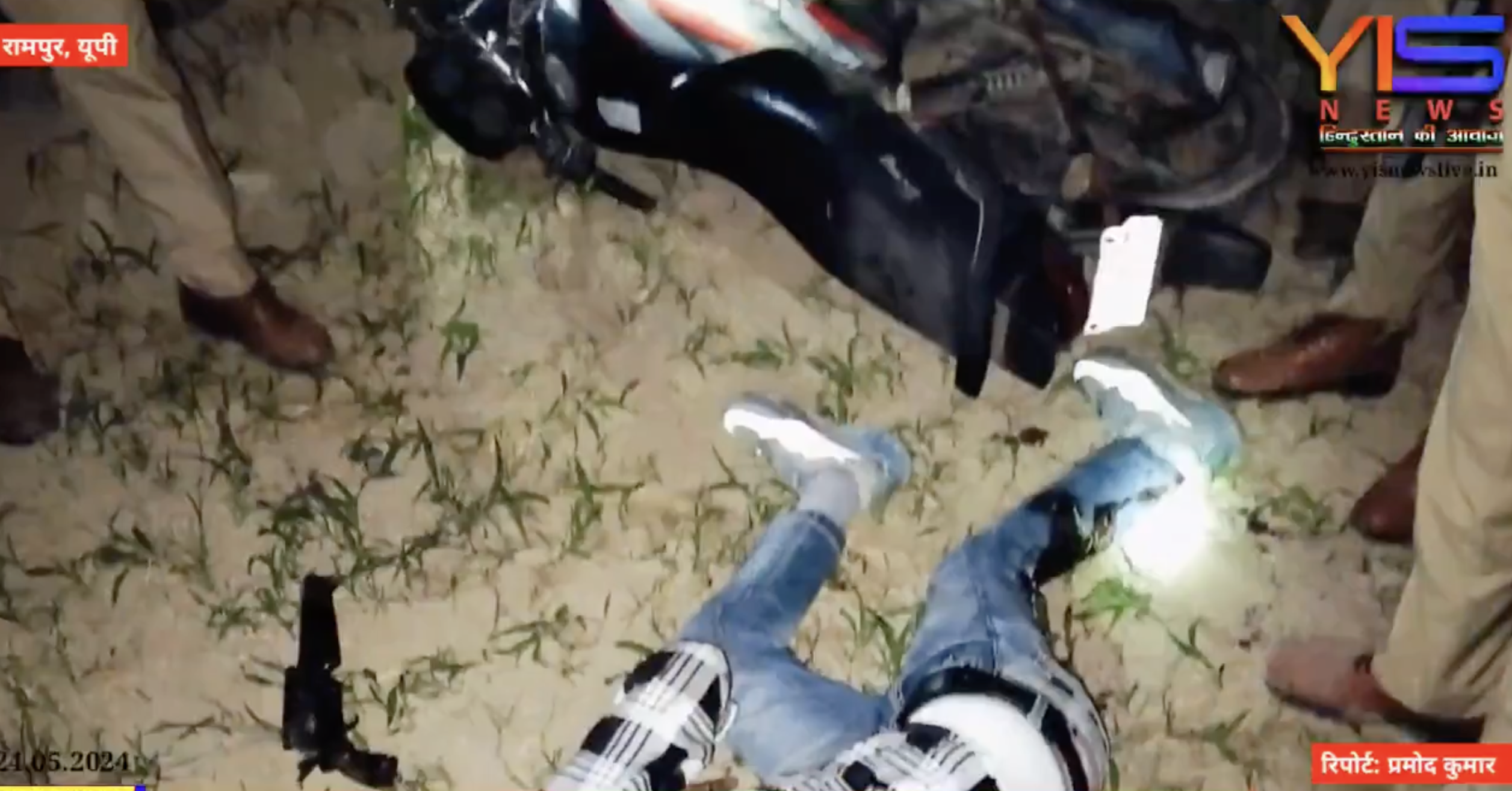 Police fired at an alleged “cattle smuggler” in Rampur