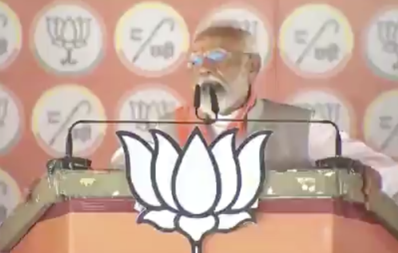 PM Modi delivers fear speech in Ghosi