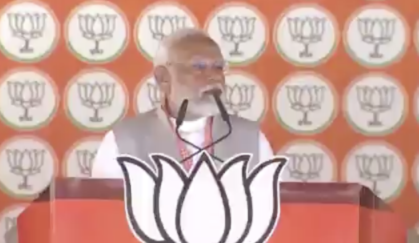 PM Modi delivers fear speech in Bansgaon
