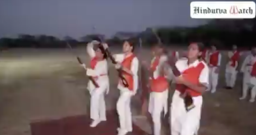 Durga Vahini members given weapon training at Shaurya Prashikshan Varg camp in Sikar