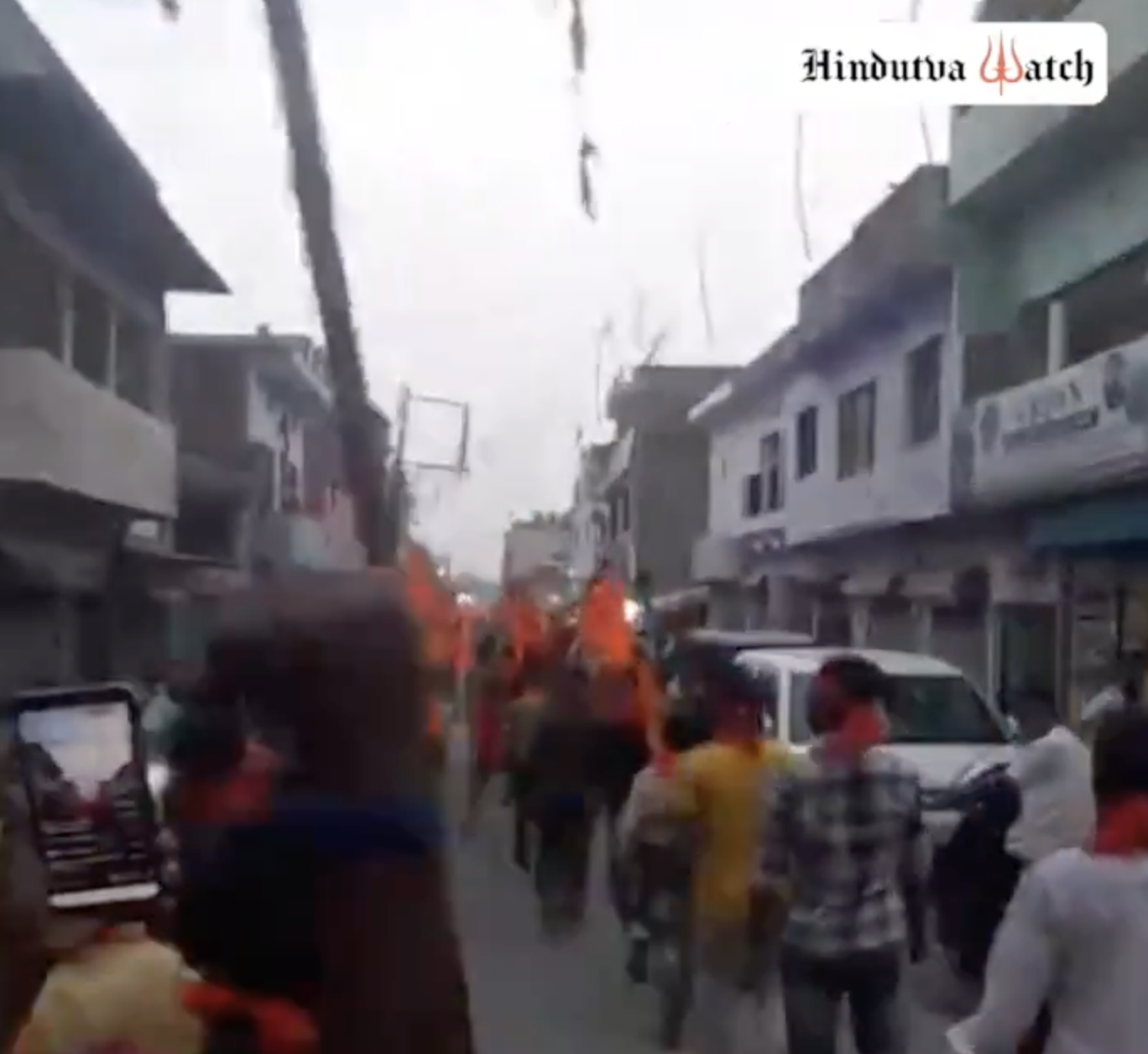 Bajrang Dal organized a street march of its members where participants raised inflammatory slogans in Lakhimpur