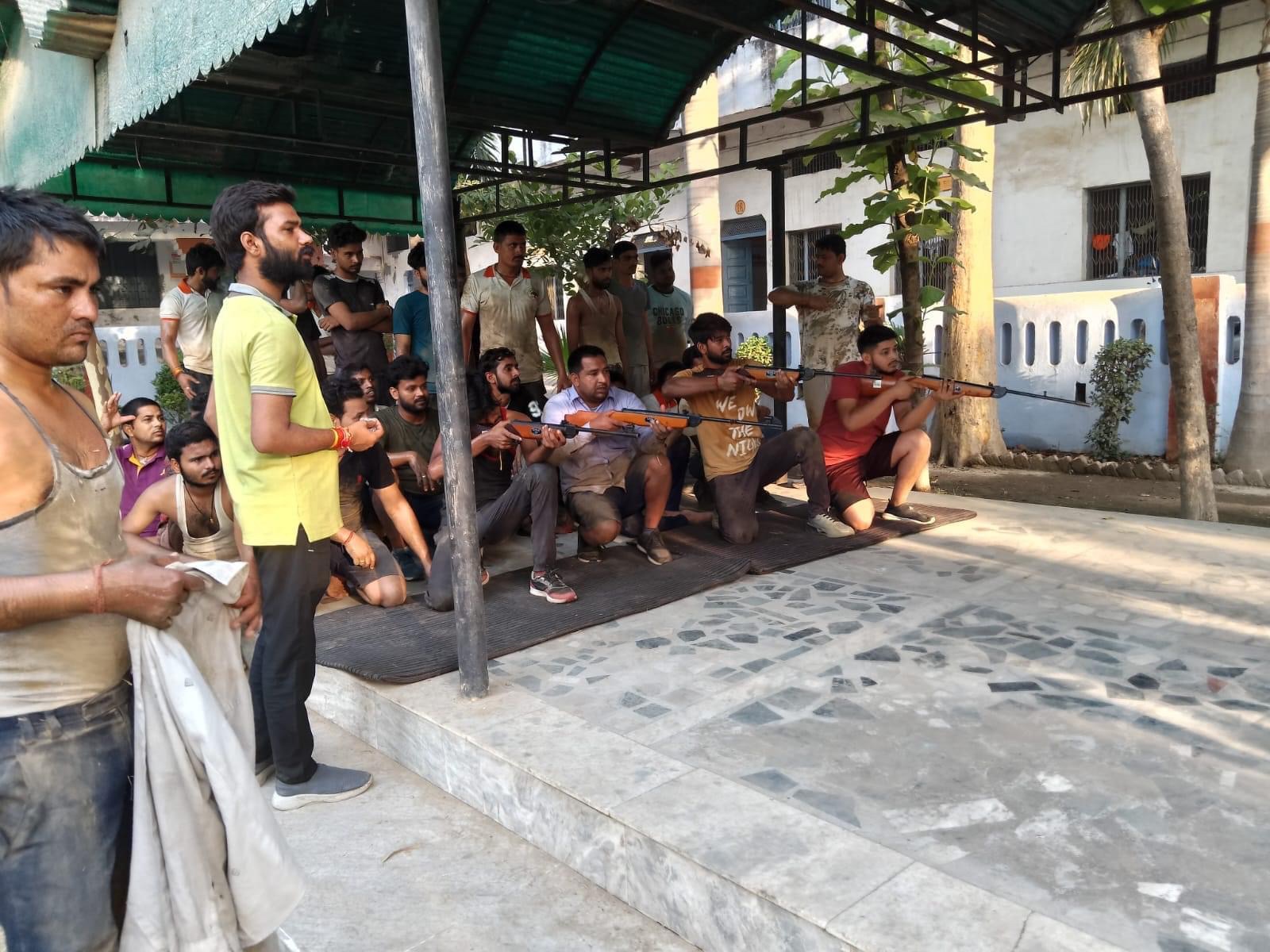 Bajrang Dal organized training for its members in Khairagarh