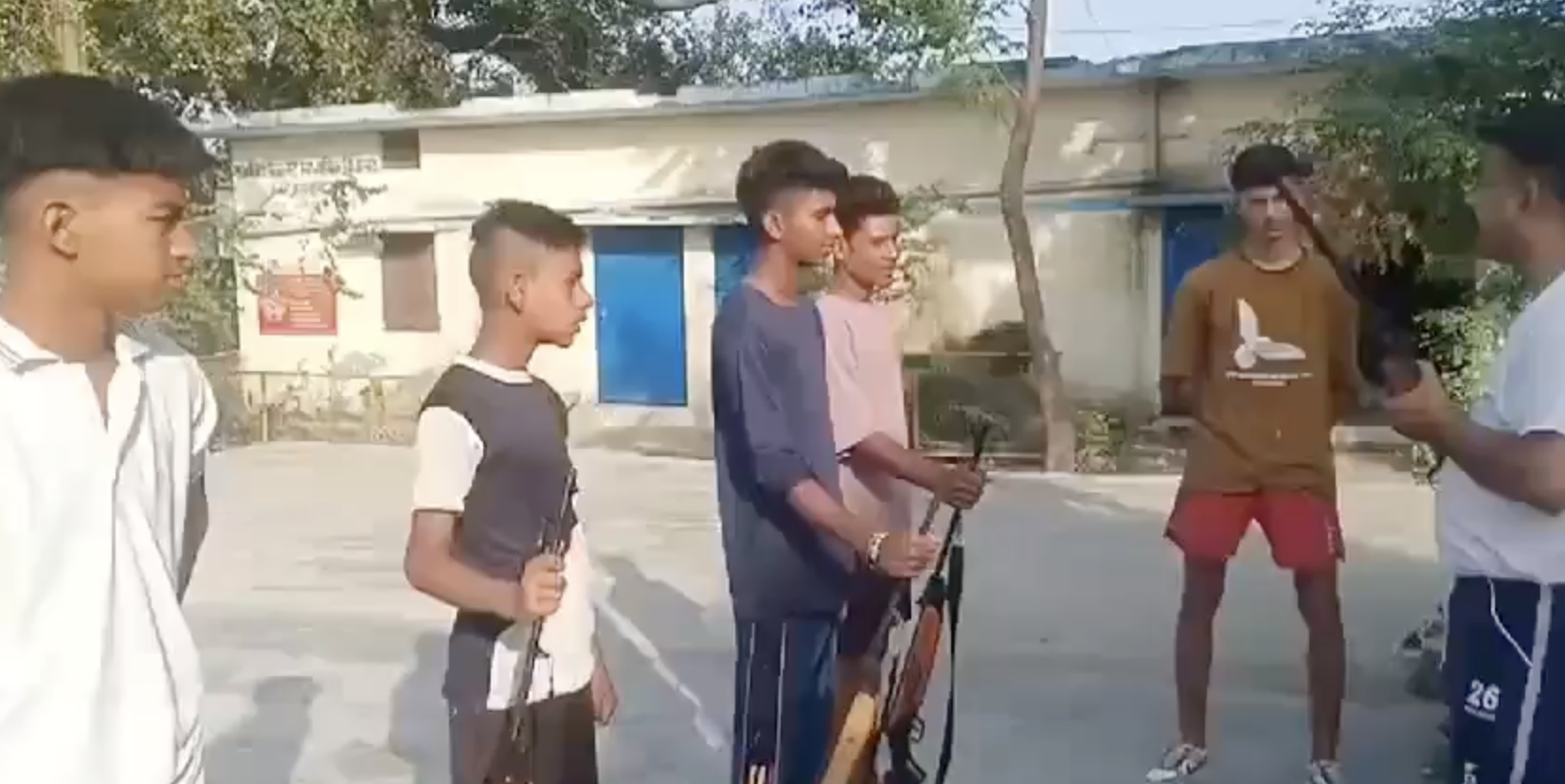 Antarrashtriya Hindu Parishad organized weapon training event for its members in Ramnagar