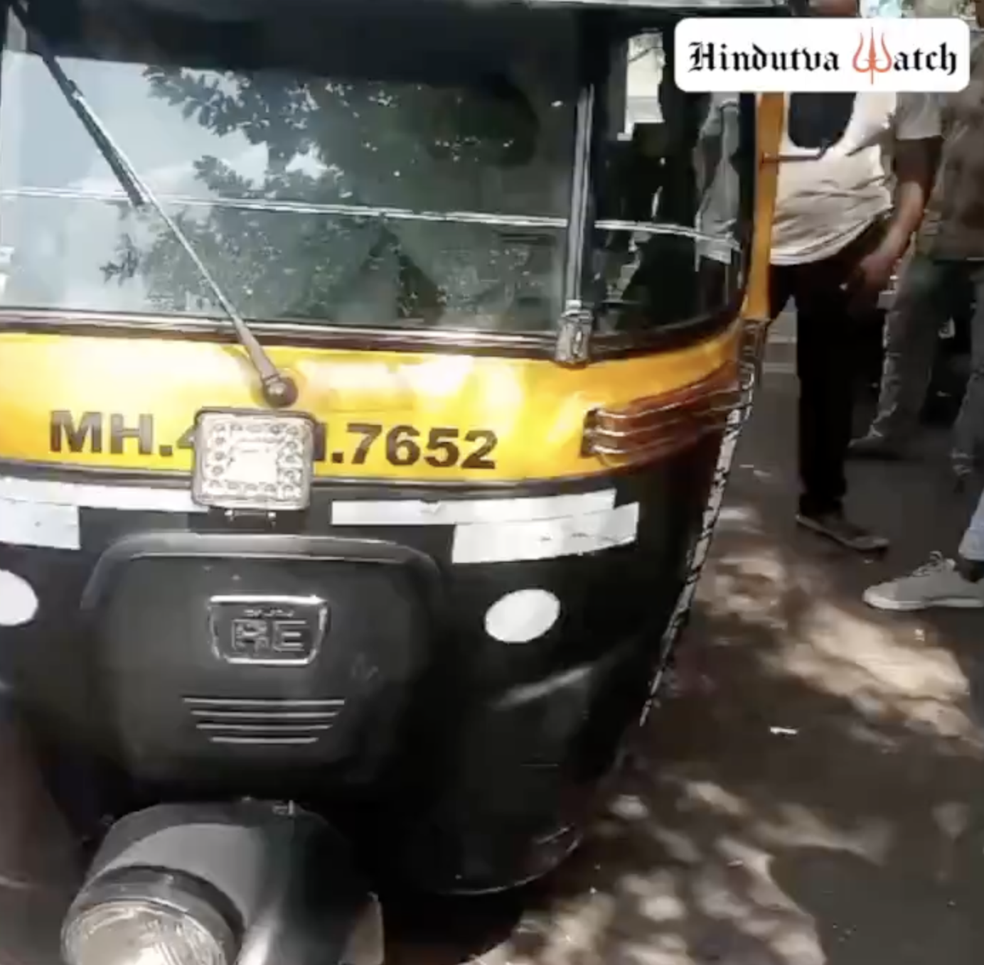 Cow vigilantes set up a checkpoint to inspect auto rickshaws with Muslim passengers for beef in Dhule