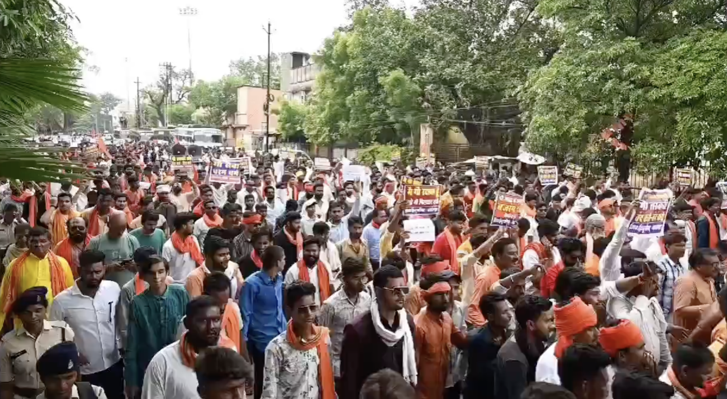 VHP-Bajrang Dal members protest seeks release of cow vigilantes arrested for murder of three Muslim men