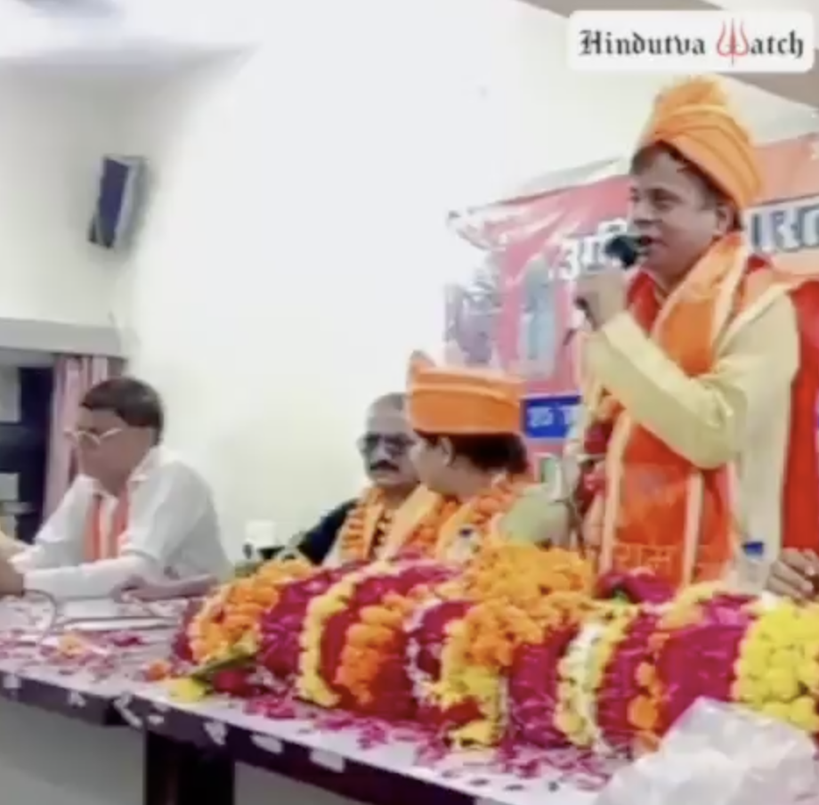 Hindu Mahasabha leader delivers hate speech against Muslims in Agra