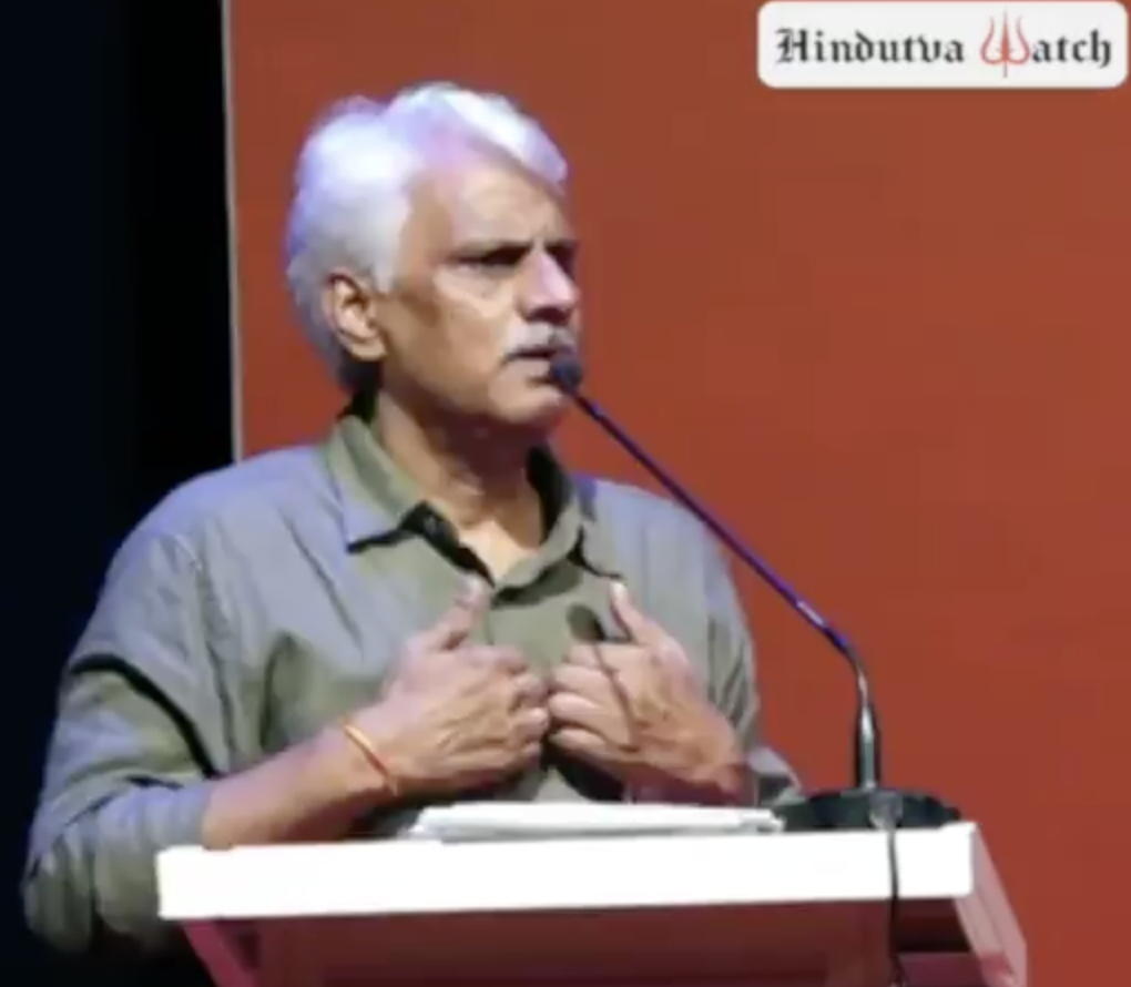 Pushpendra Kulshrestha delivers hate speech glorifying the violent demolition of Babri mosque in Jalgaon