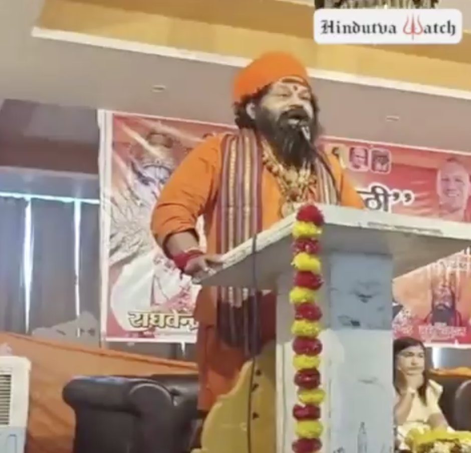 Religious preacher Raju Das delivers hate speech against Muslims