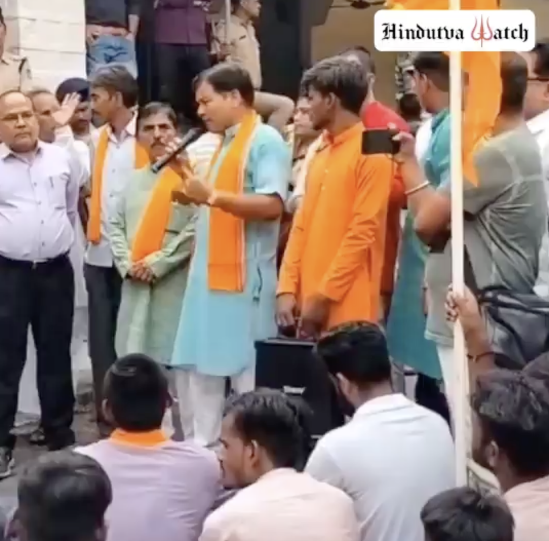Vishwa Hindu Parishad-Bajrang Dal leader calls for demolition of mosque near a temple, alleging encroachment of government land