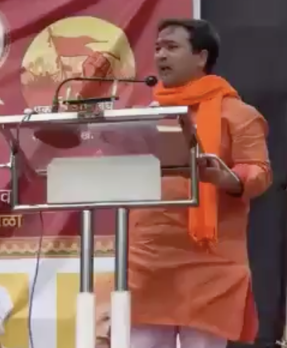 BJP legislator Nitesh Rane delivers dangerous anti-Muslim speech in Solapur