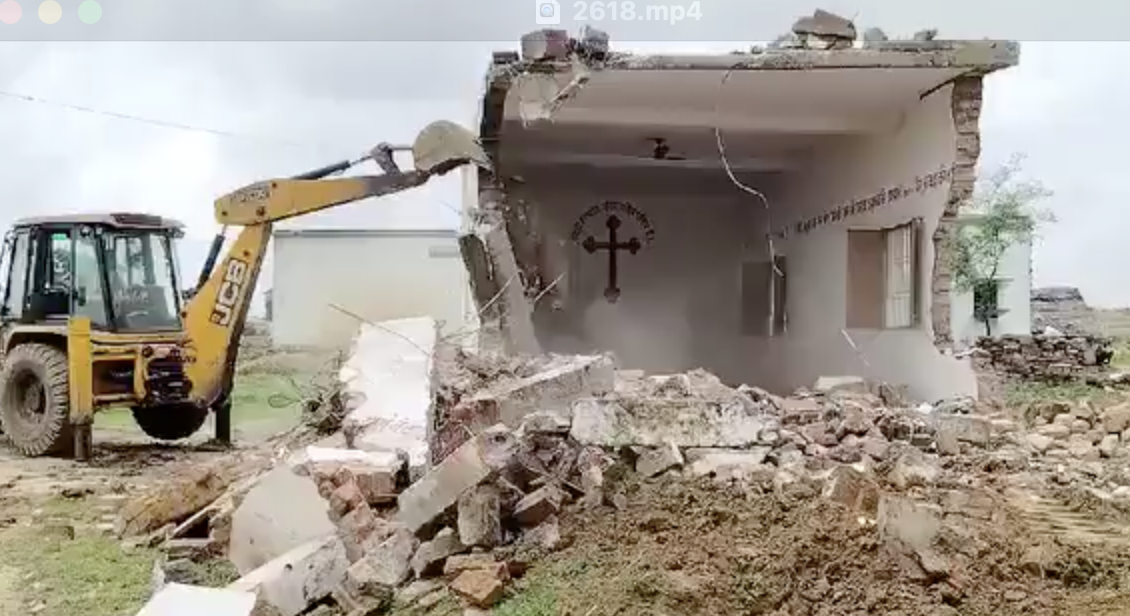 Church allegedly built on “encroached land” demolished by authorities in Mirzapur