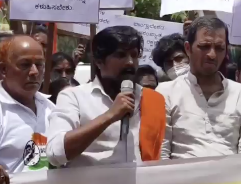 Cow vigilante Puneeth Kerehalli delivers hate speech promoting hate and fear towards Muslims