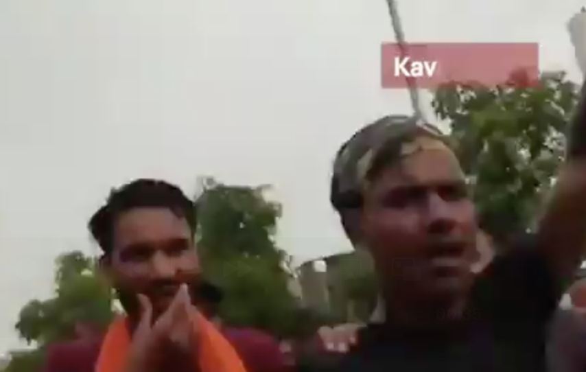 Far-right Hindu youths raised dangerous slogans with calls to arms and violence against Muslims in Lakhmipur