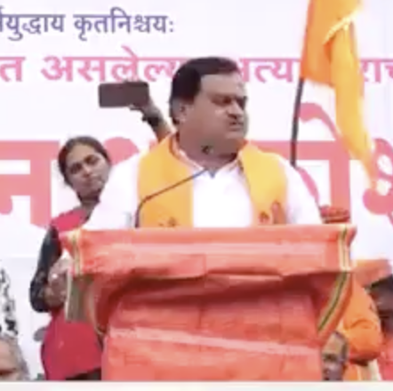 Suresh Chavhanke delivers anti-Muslim hate speech in Aurangabad