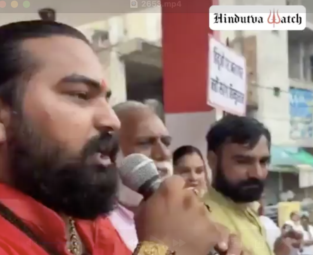 Religious preacher Mahant Sri Mahvir delivers dangerous speech with threats of violence and economic boycott