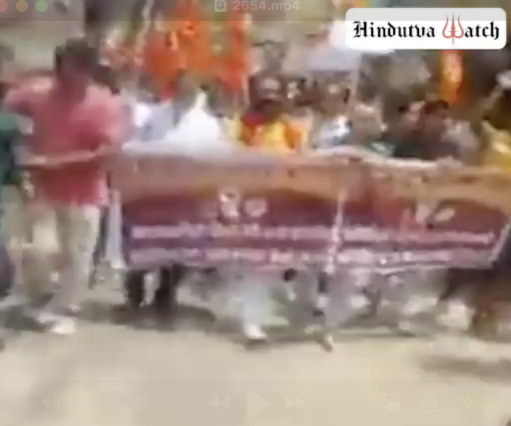 Participants at far-right protest chant dangerous slogans in Jhununjhu