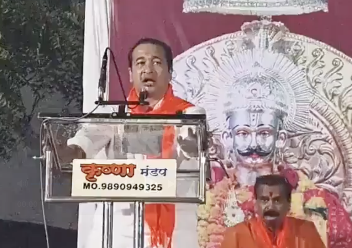 BJP legislator Nitiesh Rane delivers a dangerous speech against Muslims in Raigad
