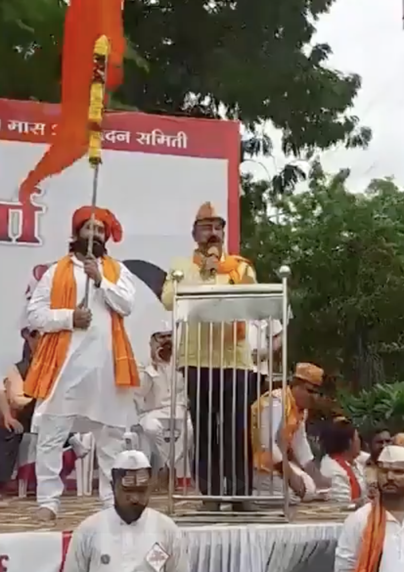 Far-right leader delivers anti-Muslim hate speech and promotes bogus conspiracy theories in Amravati