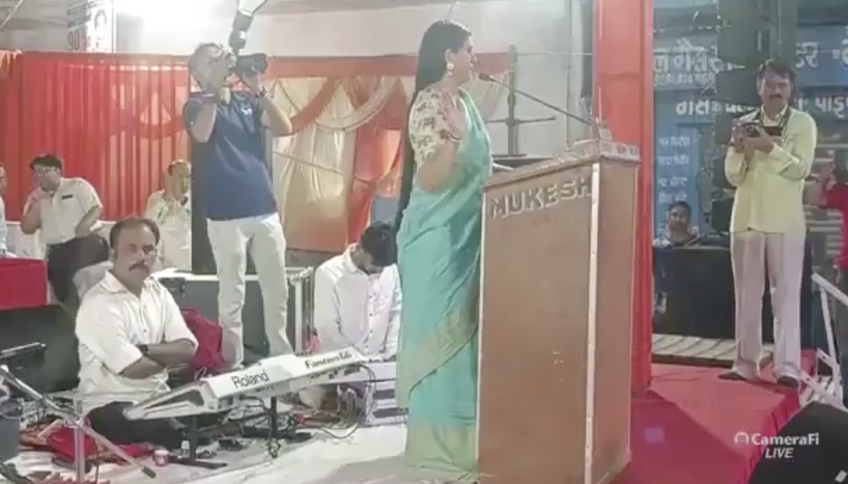 Kajal Shingala delivers anti-Muslim speech at Neem Ka Thana