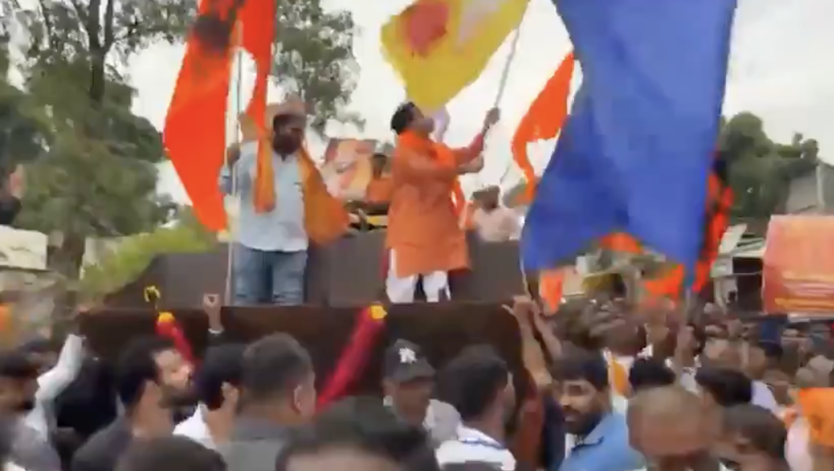 BJP legislator Nitesh Rane delivers a dangerous in Ahmednagar