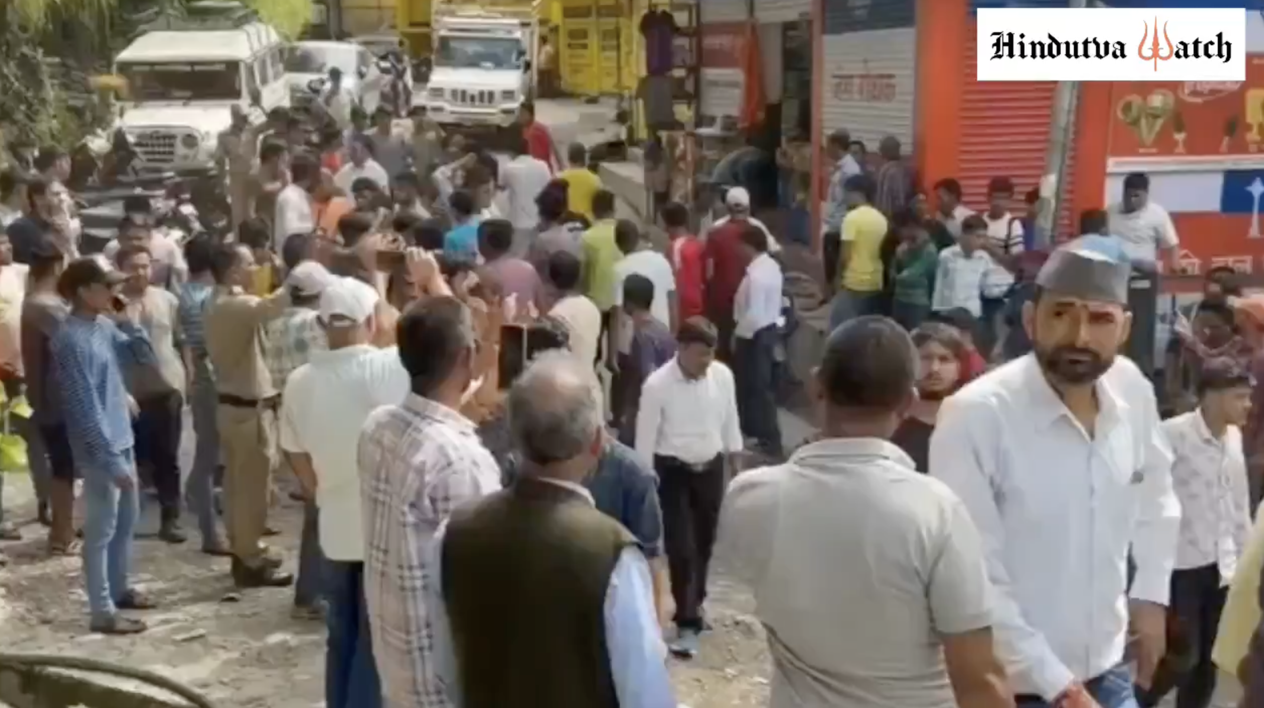 Anti-Muslim slogans rasied at a protest rally in Chamoli