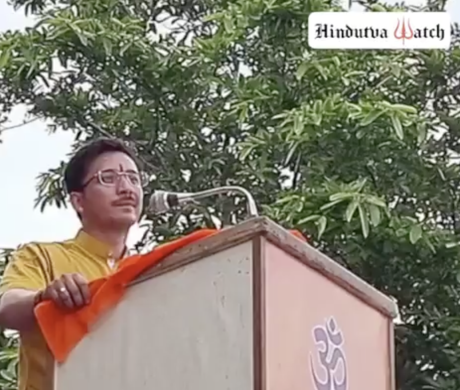 Bajrang Dal leader delivers dangerous anti-Muslim speech with references to war and violence in Jaipur