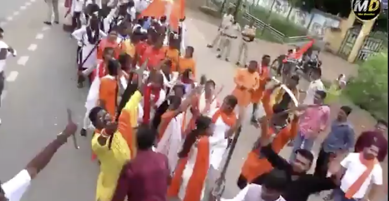 Vishwa Hindu Parishad-Bajrang Dal event features sword dance and anti Muslim speeches promoting conspiracy of “love jihad”