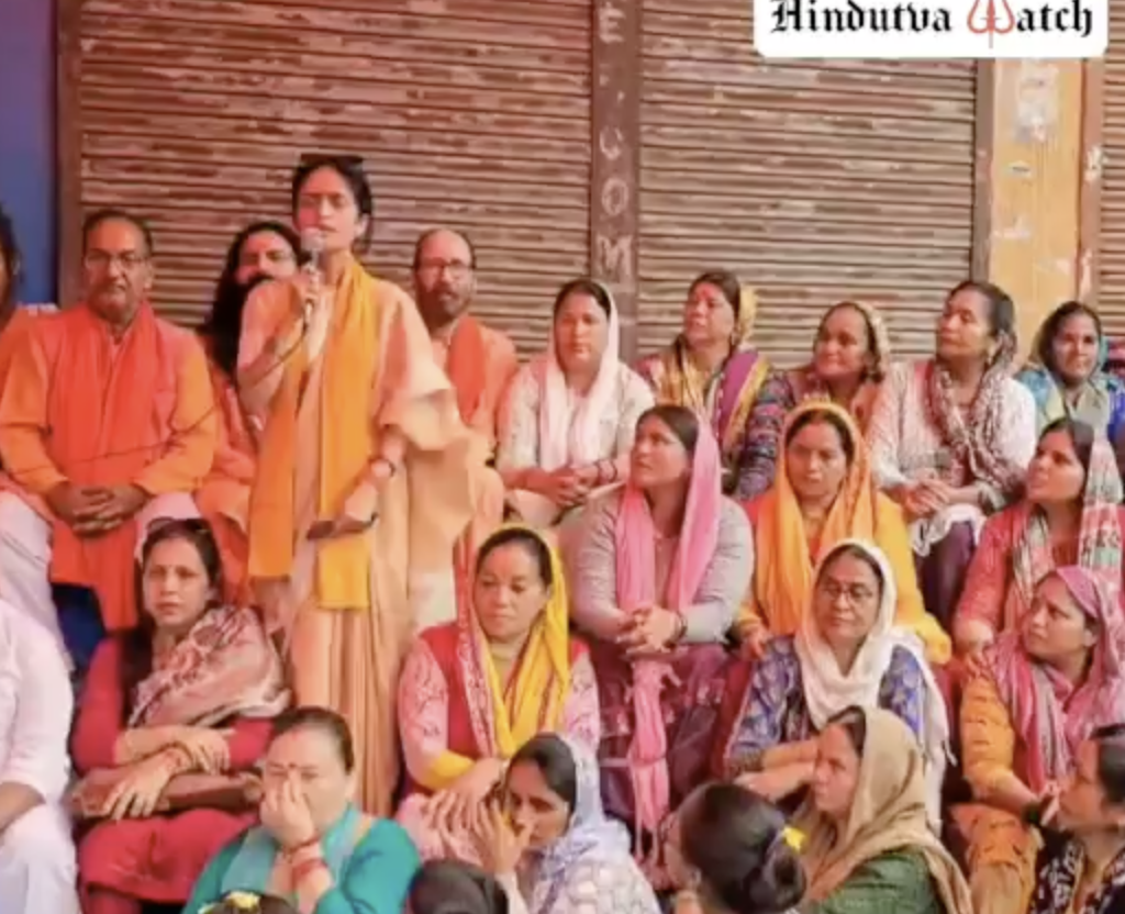 Prerna Singh Panwar, a leader with Devbhoomi Raksha Abhiyaan advocates boycott of Muslims and urges locals to not rent houses and shops to Muslims