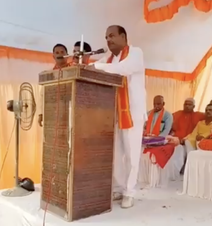 At an event organised by Vishwa Hindu Mahasangh, a far-right leader peddled hate and fear towards Muslims