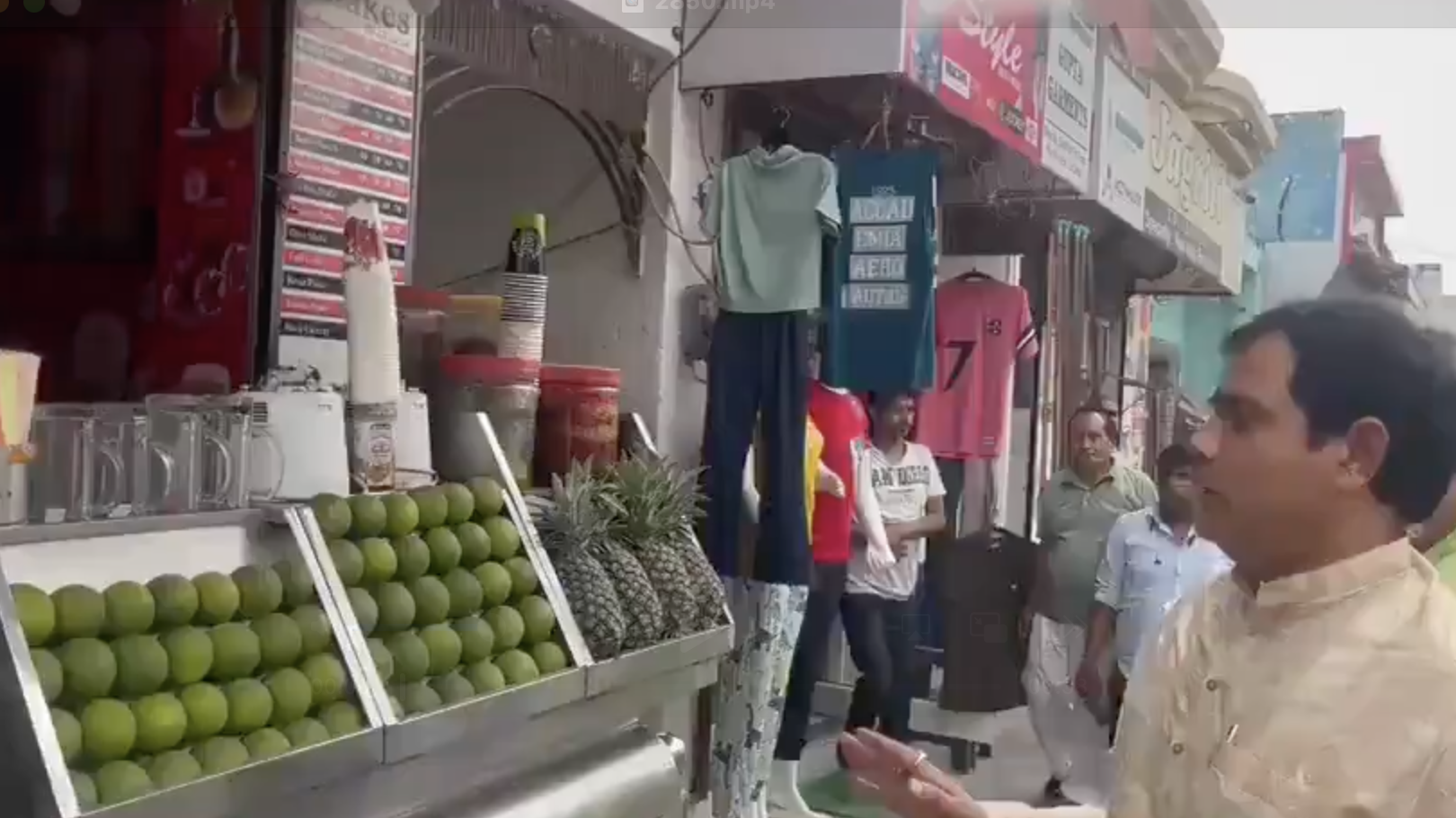 BJP legislator Nand Kishore Gurjar visited Muslim owned juice shops and told them to close down their shops and move to Delhi