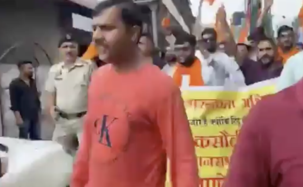 Anti-muslim slogans raised at a protest rally in Kasauli