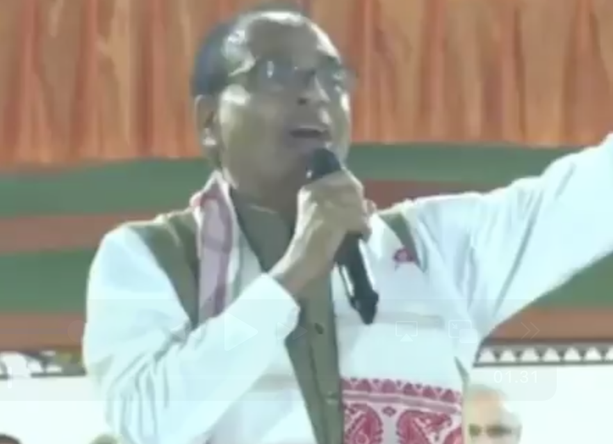 Union Minister Shivraj Singh Chauhan indulges in anti-Muslim dog whistling at an election rally in Bokaro