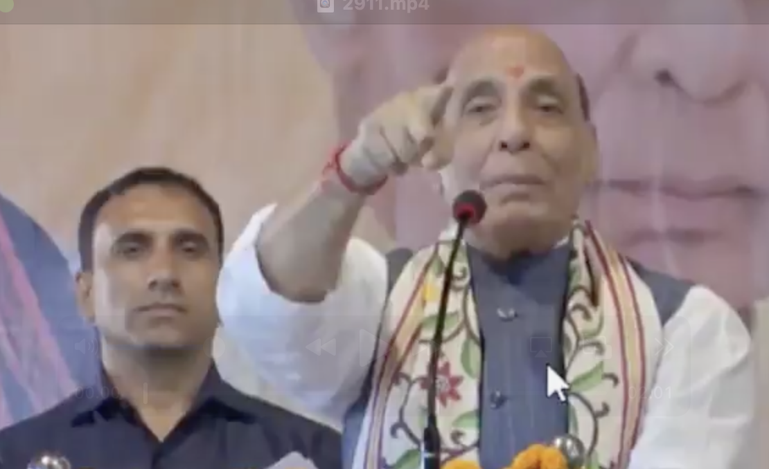 Senior BJP leader Rajnath Singh delivers fear speech in Dhanbad