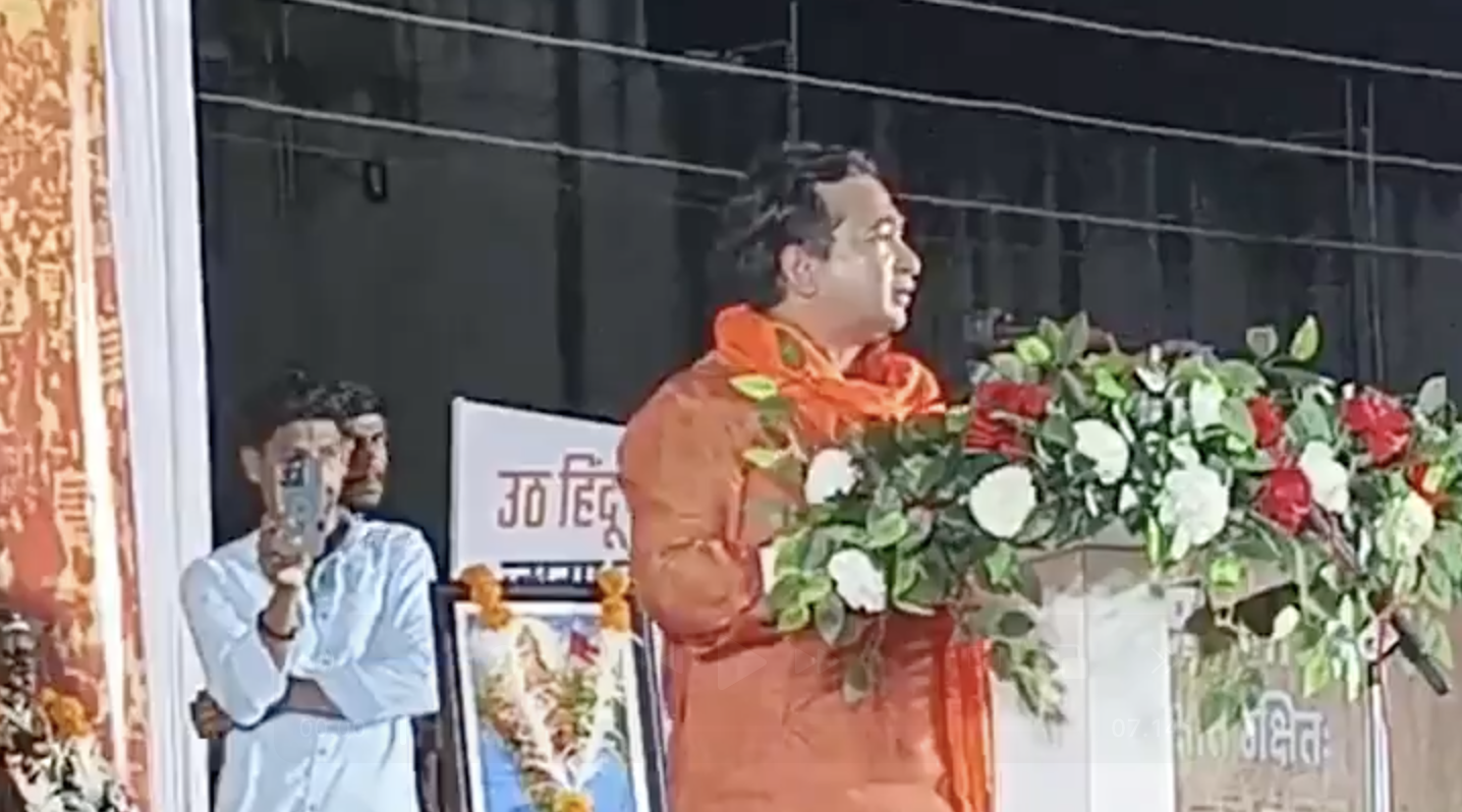 BJP leader Nitesh Rane delivered a dangerous anti-Muslim speech with open threats of violence in Paratwada