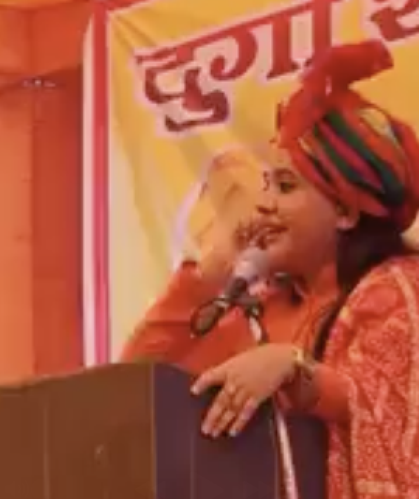 Far-right preacher Sadhvi Saraswati delivered an anti-Muslim hate speech in Bhilwara