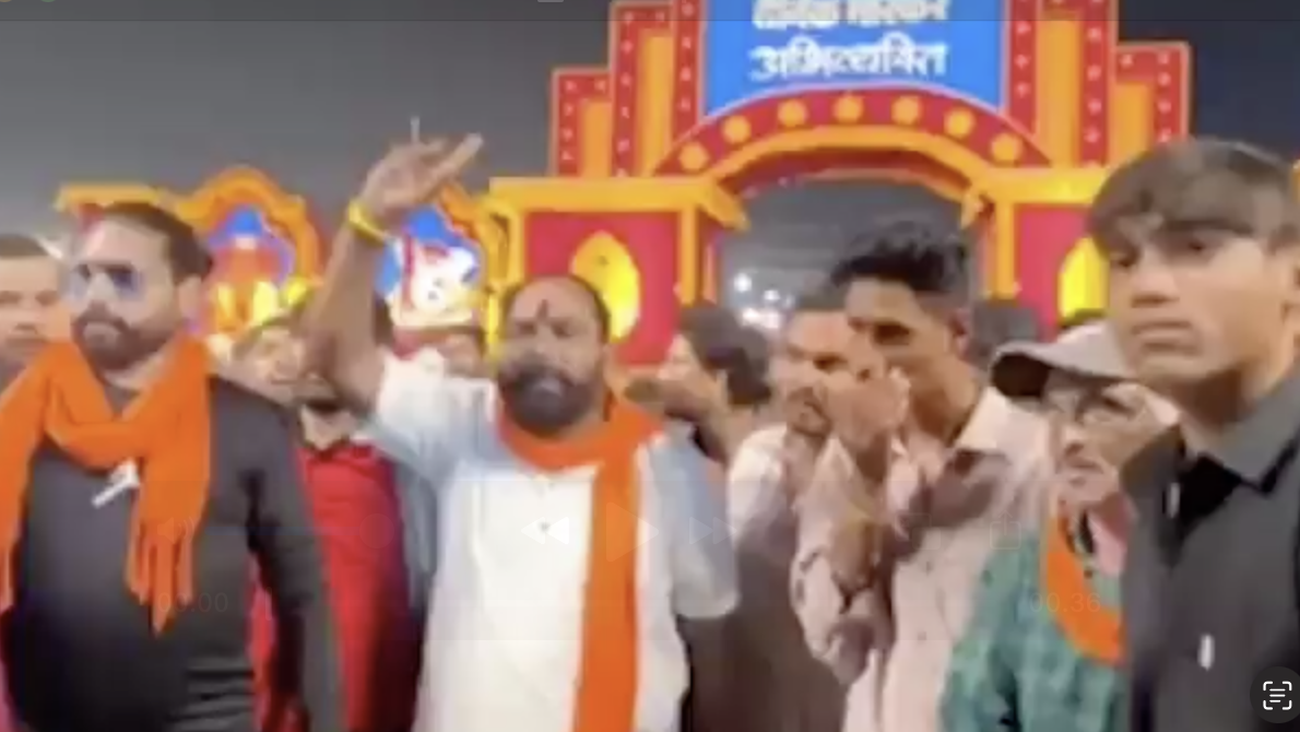 Bajrang Dal members disrupted a dandiya event over participation of a Muslim youth