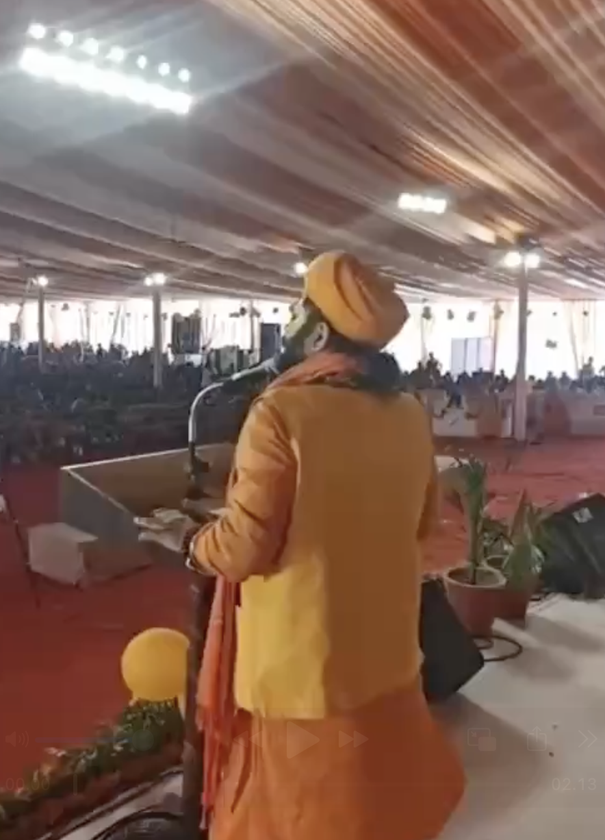 Raju Das delivers anti-Muslim hate speech in Pratapgarh