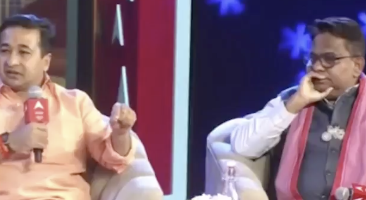 BJP MLA Nitesh Rane promotes anti-Muslim hatred at ABP Maharashtra Summit