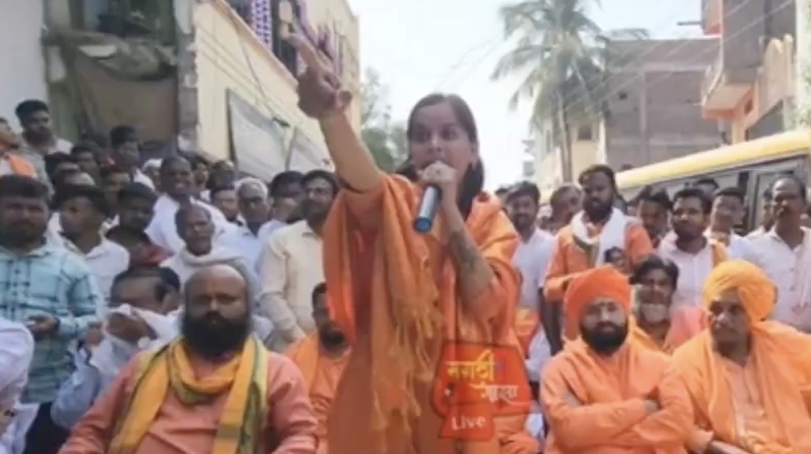 Far-right influencer Harsha Thakur peddles hatred towards Muslims at an election event