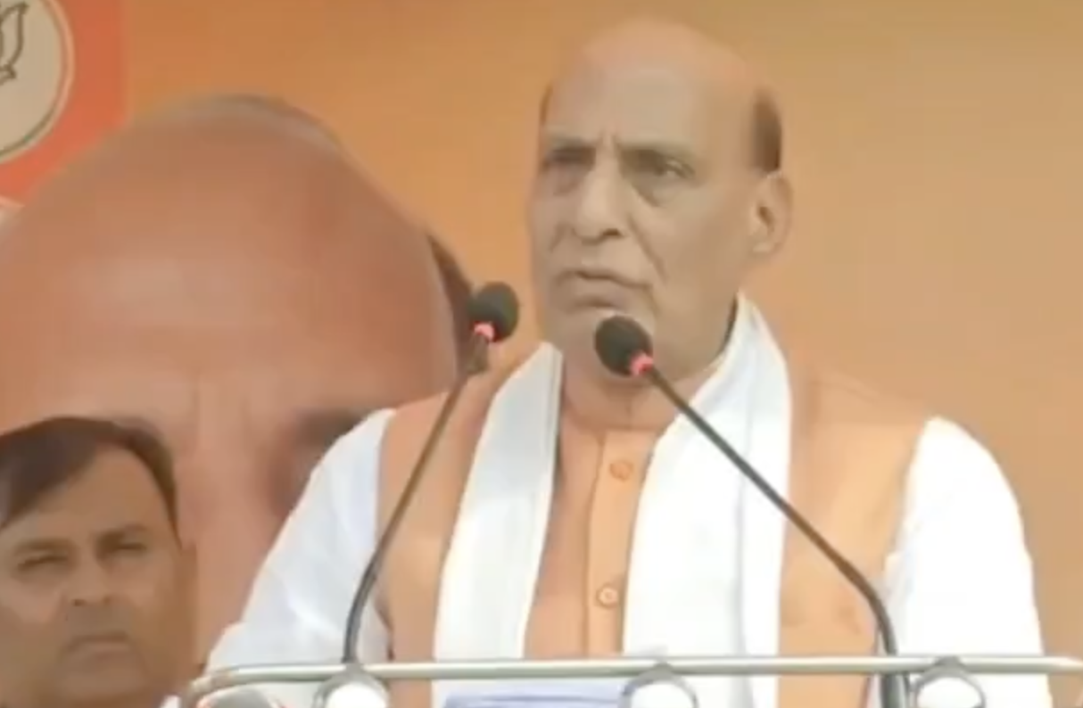 Defence Minister Rajnath Singh delivers fear speech in Hatia