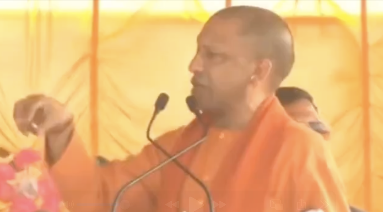 BJP leader Yogi Adityanath delivers hate speech in Nirsa