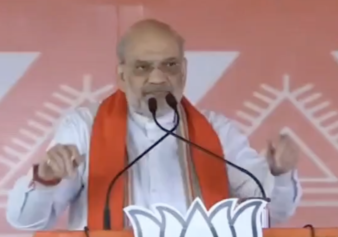 Home Minister Amit Shah delivers fear speech in Gandey