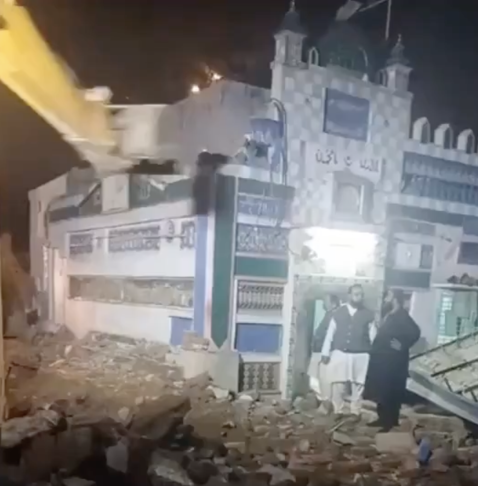 Parts of a peer dargah demolished in Ambala