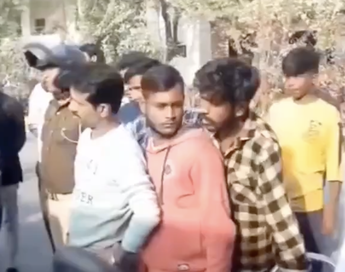 Bajrang Dal staged a protest against a cafe owned by a Muslim in Moradabad