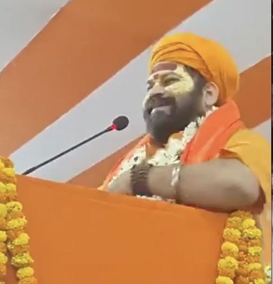 Monk Raju Das delivers hate speech