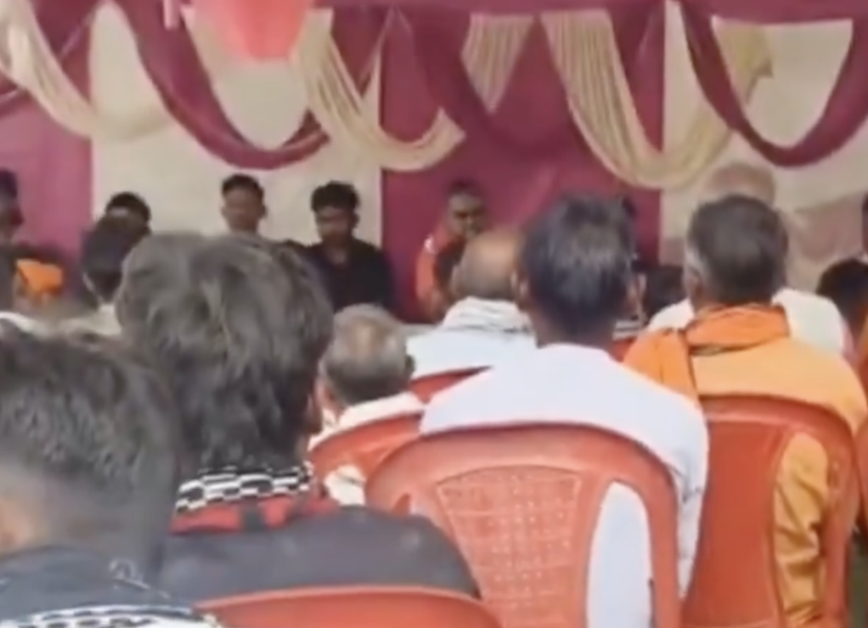 Bajrang Dal leader demonises Muslims in his speech at an event