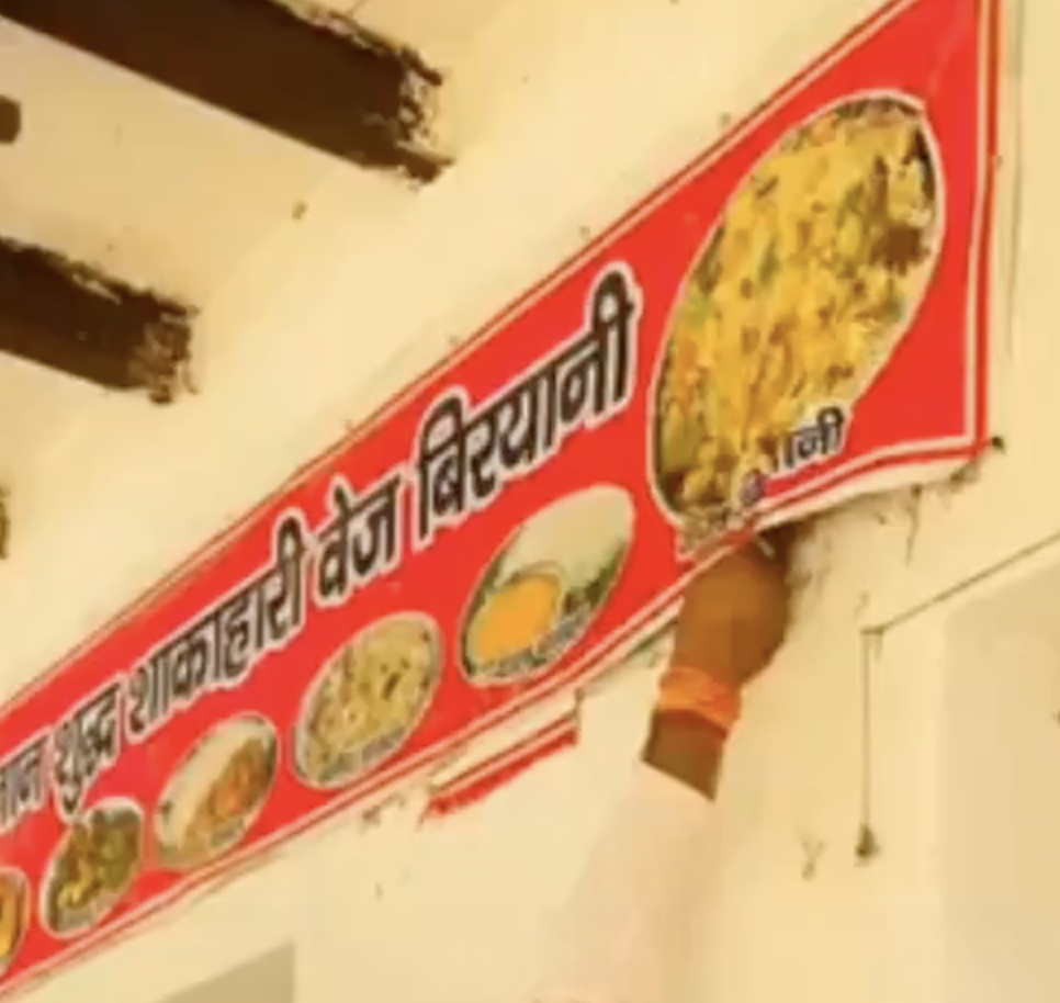 BJP leader vandalizes restaurant nameplate, threatens muslim owner over alleged use of Hindu name
